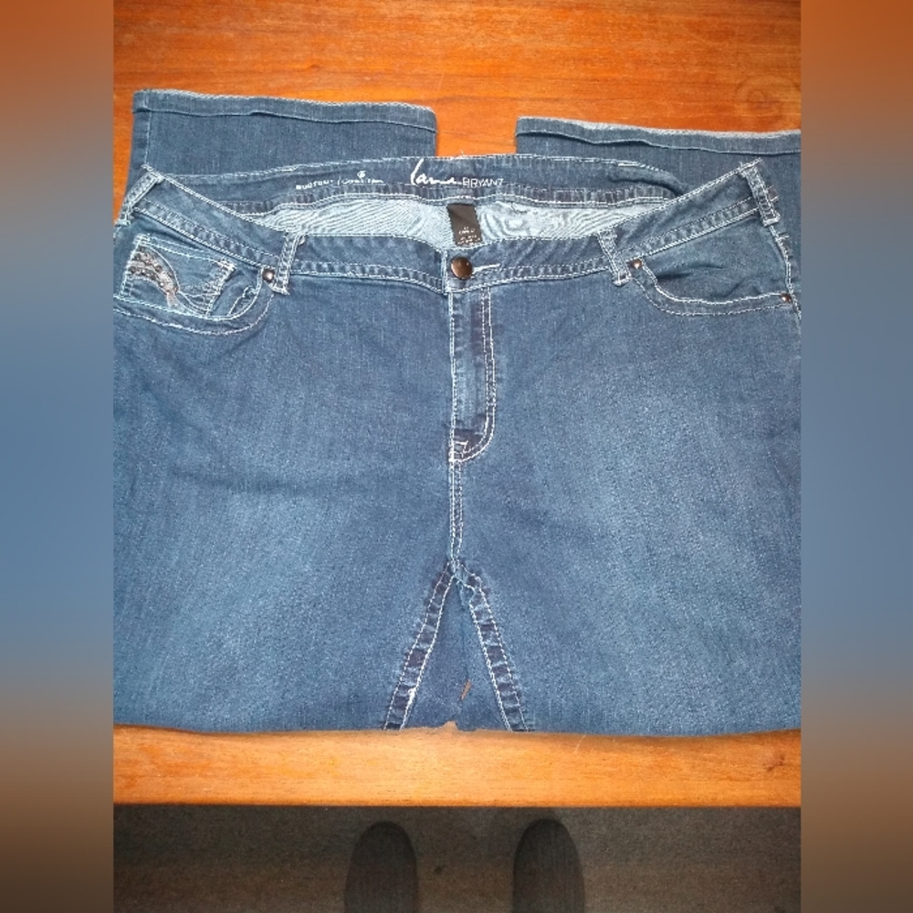 Lane Bryant Bootcut Jeans, Size 24 Regular, Bling on Back Pockets & Fron… - Picture 1 of 12